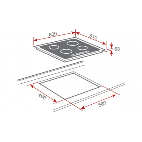 Teka HSB 645 E + TT 6410 E Κουζίνα Εντοιχιζόμενη με Εστίες Κεραμικές Inox